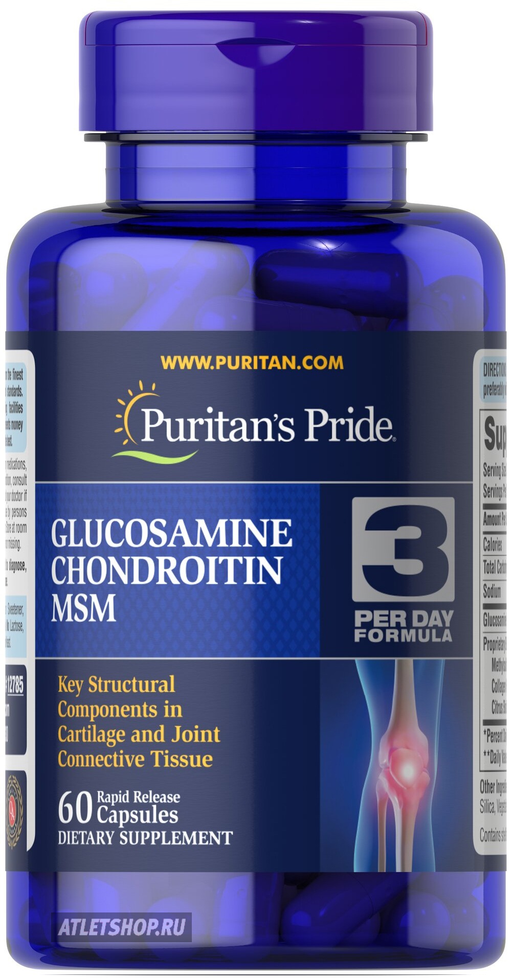 Puritan’s Pride Glucosamine, Chondroitin & MSM 3 Per Day Formula