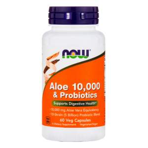 Иконка NOW Aloe 10,000 & Probiotics